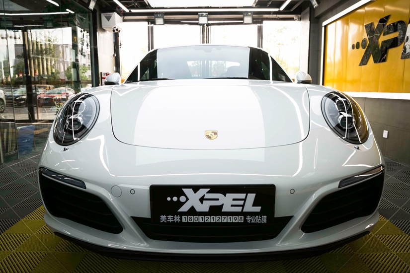 保时捷911Carrera Xpel漆面保护膜+太阳膜施工案例